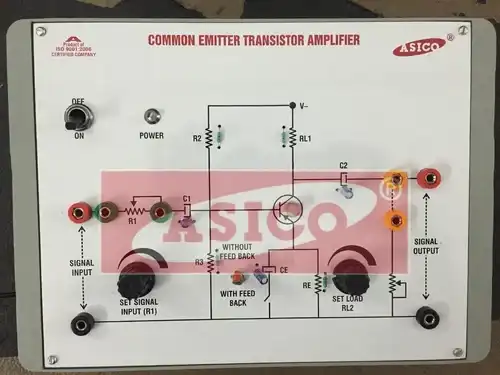 Frequency response of CE amplifier Trainer Kit